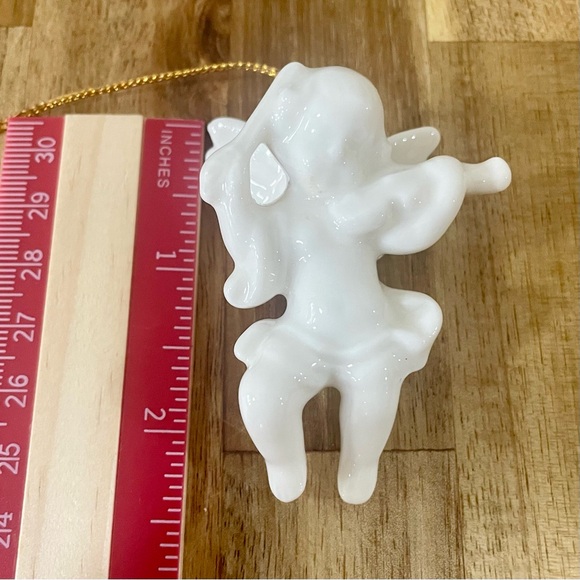 Vintage Gorham Christmas Cherubs Pure White Glazed Porcelain Musical Instruments - Picture 8 of 12